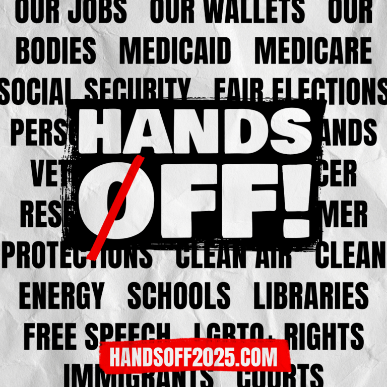 April 5th: Rise up and say “Hands Off our Communities”